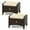 Beige, variant on Barara King Patio Ottoman, All Weather Ottoman,2 Pieces Outdoor Patio PE Wicker Ottomans with Removable Cushions-Beige