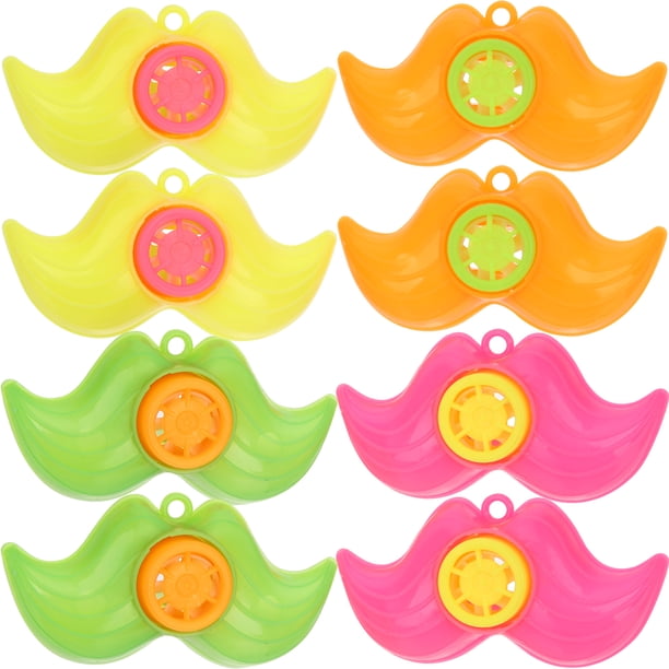 KAKOWELY 50 silbatos infantiles con forma de barba de dibujos animados, ideales para fiestas (colores aleatorios)