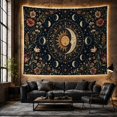 thumbnail image 5 of Floral Garden Circular with Medallion Human Face Closed, Mystical Fantasy for Space Lovers, Galaxy Room Decor, Valentine'S Day Gift, Tapestry Wall Hanging for Bedroom and Dorm, 5 of 6