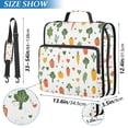 thumbnail image 2 of FORMRS Zipper Binder with Shoulder Strap 2-inch Ring 500 Sheet Capacity File Bag, Green Cute Vegetables, 2 of 5