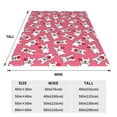 thumbnail image 3 of Honeii French Bulldog And Heart Print Fleece Blanket - Throw Blanket for Bed, Sofa, Couch, Camping, and Travel , Microplush Ultra Soft Warm Blanket-50"x40", 3 of 7