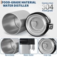 thumbnail image 4 of Water Distillers for Home Countertop, 1Gal/4L Stainless Steel Distilled Water Machine with Glass Container, 750W Desktop Drinking Purifier Filter Distilling Kit, 4 of 8