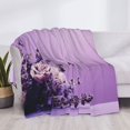 thumbnail image 3 of Balery Lavender Roses Arrangement Manta de Franela con Dibujo, Lujo Ultra Suave y Cálido, Antipelusa y Resistente a las Arrugas para Cama, Sofá, Camping -50"x40", 3 of 6