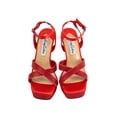 thumbnail image 2 of Lady Couture Daisy Rhinestone Heel Platform Sandal, Red, 6, 2 of 5