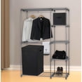 thumbnail image 4 of Cesta para ropa sucia, sencilla, plegable, con tapa, negra, 4 of 7