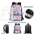 thumbnail image 4 of Uorisanigo 4pcs Purple Butterfly Mandala Backpack Set with Lunch Bag Pencil Case Pen Case Water Bottle Holder, 17″ Sport Bookbag Travel Back Pack for Elementary Middle School Kids Teens, 4 of 7