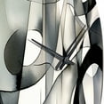 thumbnail image 3 of Designart "Neutral Abstract Expression XIII" Modern Geometric Oversized Wall Clock, 3 of 5