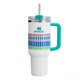 thumbnail image 1 of St/an/le/y IceFlow Vaso de acero inoxidable de 40 oz con pajita para el hogar, la oficina o el automóvil, uso duradero, blanco, 1 of 3