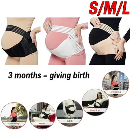 

Maternity Support Belt - Maternity Belt with Pregnancy Support Waist/Back/Abdomen Band Maternity Pregnancy Belly Support Belt Prenatal Abdominal Brace Band White L