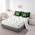 thumbnail image 5 of jejeloiu Games Console Lover 7-Piece Bedding Comforter Set,Pixel Miner Grid King Bedding Sets For Camepad Gamer Reversible, 5 of 7