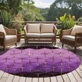 thumbnail image 4 of Large Round Rug 8Ft Washable Non-Slip, Purple Geometric Circle Area Rugs for Living Room Bedroom, Ombre Modern Abstract Art Indoor Floor Mats Carpet Runner for Home Decor, 4 of 8