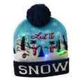 thumbnail image 3 of Gorro de Navidad Gorro de Punto Informal Gorro de suéter para Interior y Exterior Año Nuevo muñeco de nieve del alfabeto Yuyangstore Gorro de invierno, 3 of 7