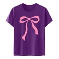 thumbnail image 4 of YDLCAFD Custom T Shirts Front and Back Women's Stylish Printed Crew Neck T Shirt, 4 of 4