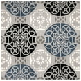 thumbnail image 5 of SAFAVIEH Wyndham Louise Medallion Wool Area Rug, Grey/Black, 5' x 5' Square, 5 of 9