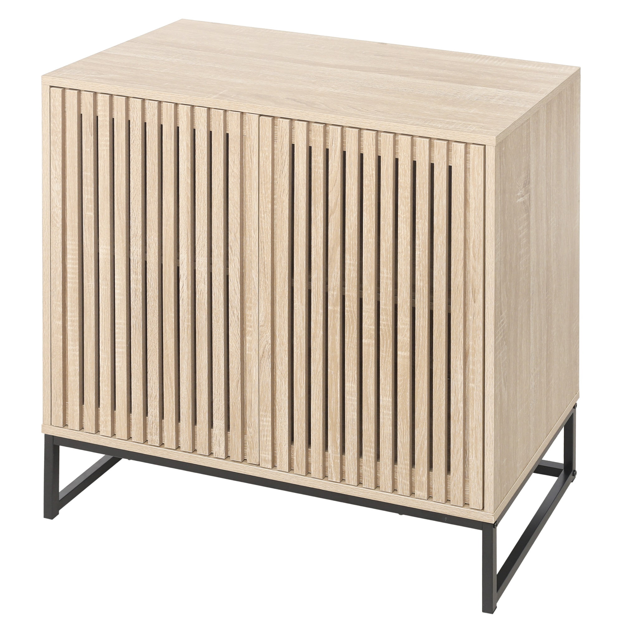 Resenkos Sideboard Cabinet, Accent Storage Cabinet with 1 Adjustable Inner Shelves, Suitable for Living Room, Natural Resenkos Sideboard Cabinet, Accent Storage Cabinet with 1 Adjustable Inner Shelves, Suitable for Living Room, Natural