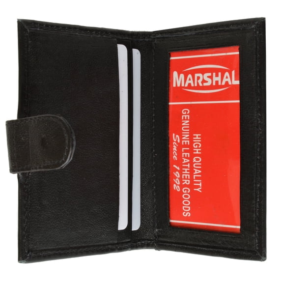 Slim Lamb Leather Credit Card ID Mini Snap Bifold Wallet Driver's License Safe #145C