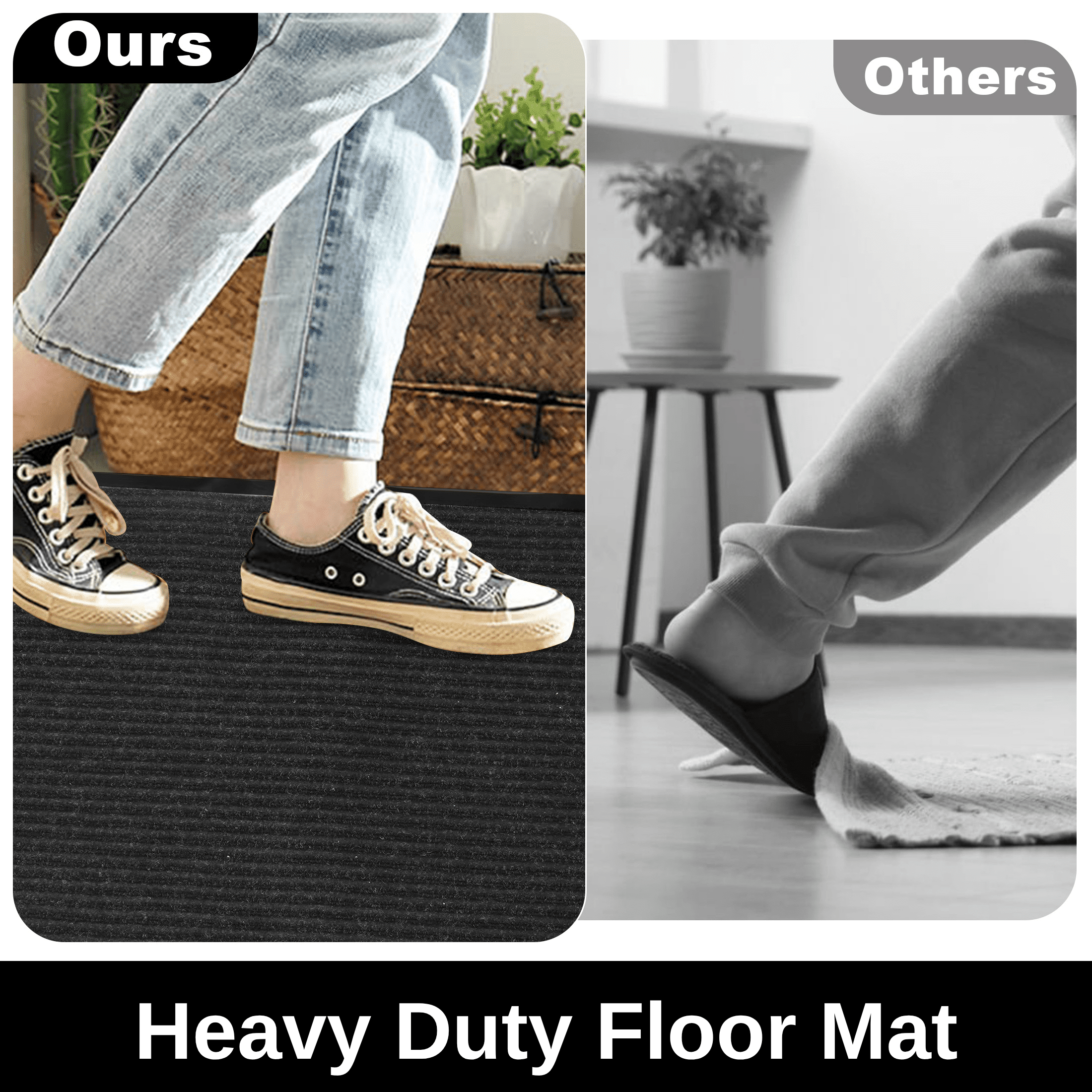 WANLISELL Indoor Outdoor Doormats, Commercial Non Slip Front Door Mat, Entryway Rug for High Traffic Areas, 3' x 5'