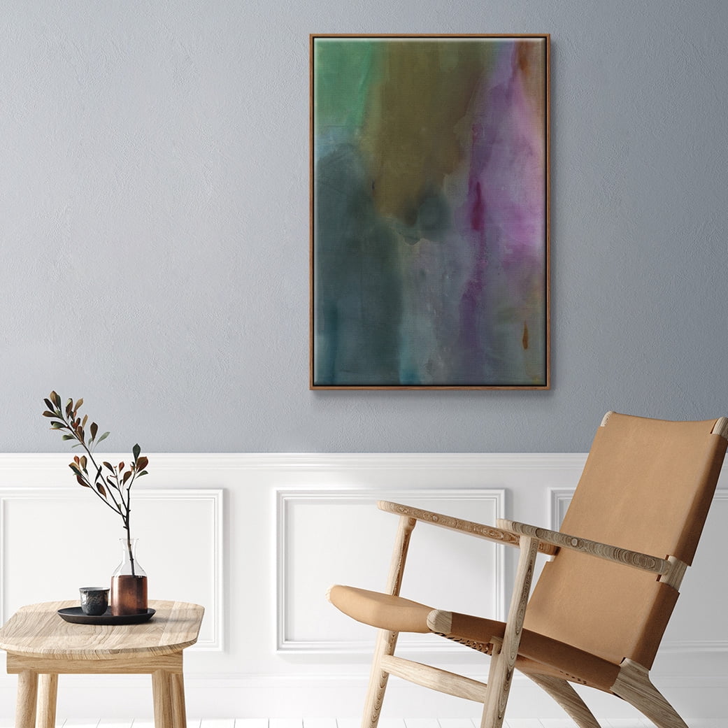 Simple Yet Affecting Framed Premium Gallery Wrapped Canvas - Ready to Hang - 17 x 25 - Walnut Floating Frame