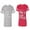 Men Heather / Women Red, variant on He She Is Mine Matching Couple Cotton Jerseys (Men Heather / Women Black) (Men S / Women S)
