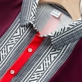 thumbnail image 4 of Eres Más Que una Camisa de Puntuación de Prueba de Color Sólido Casual con Cuello, Bolsillo con Botones de Manga Corta, 4 of 9
