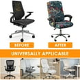 thumbnail image 5 of Stretch Printed Office Chair Cover Anti Pilling Machine Washable Computer Chair Slipcover With Zipper for Meeting Room Reception Room Office Home, 5 of 11