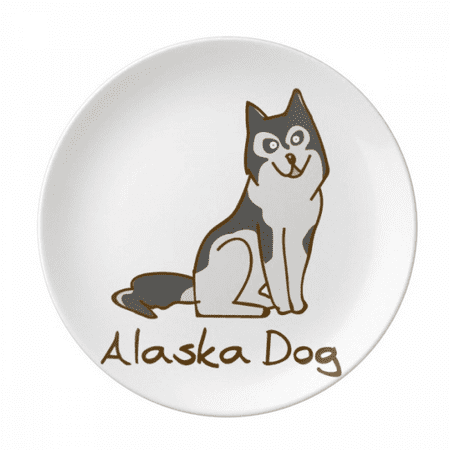 

Alaskan Dog Breed USA Art Deco Fashion Plate Decorative Porcelain Salver Tableware Dinner Dish