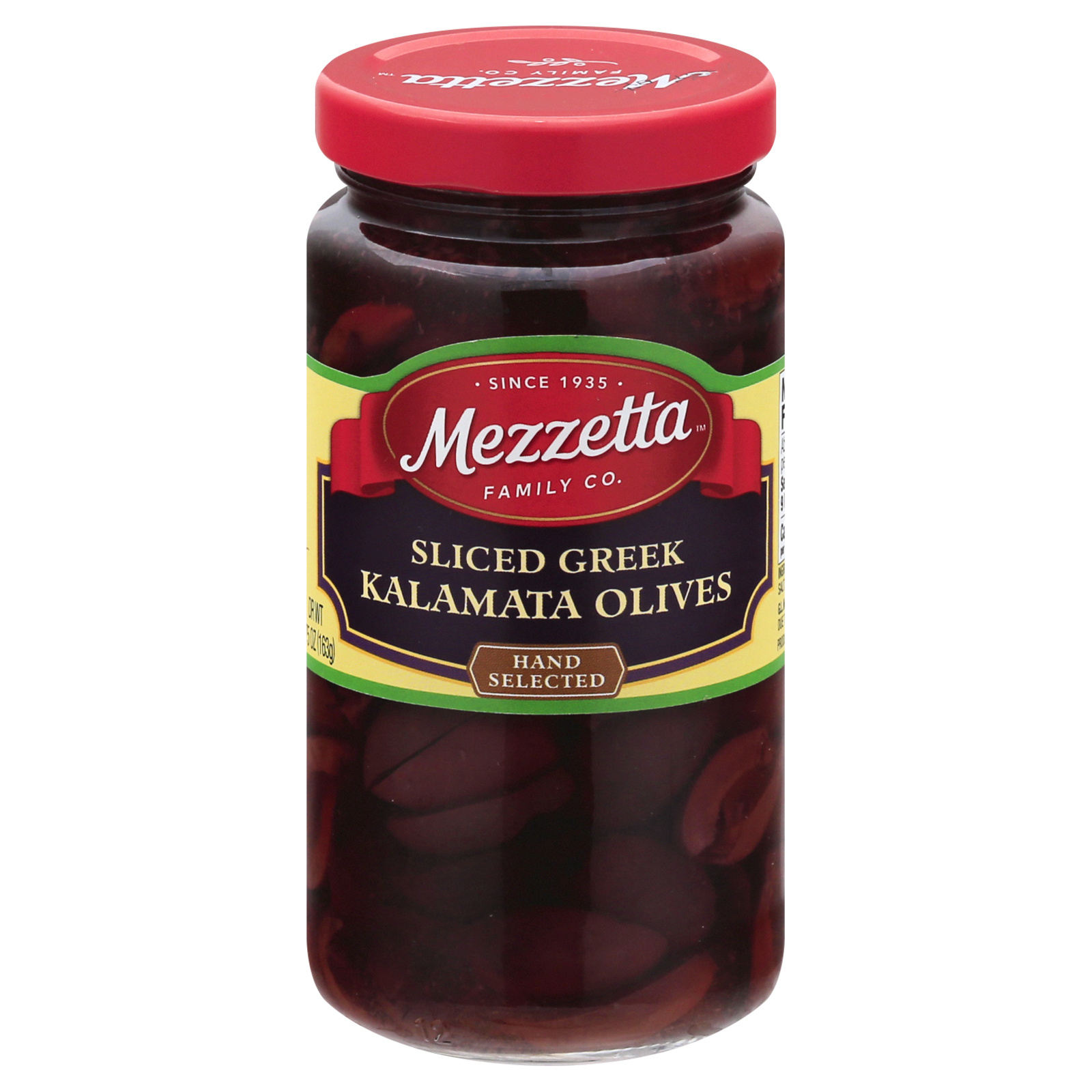 Mezzetta Sliced Greek Kalamata Olives Case of 6 5.75 OZ