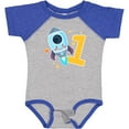 thumbnail image 3 of Inktastic Rocket Spaceship Happy First Birthday Boys or Girls Baby Bodysuit, 3 of 5