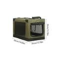 thumbnail image 3 of HOARBOEG Khaki Foldable Dog Cat Carrier, Portable Travel Kennel Cage, Collapsible Pet Playpen with Mesh Window, Indoor Outdoor Pet Crate for Small Animals, 3 of 6