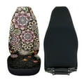 thumbnail image 3 of Garronmavis Dahlia Fluffy Car Seat Covers 2 Piece Car Seats Covers Elastic Car Seat Protectors Universal Easy to Install, 3 of 7