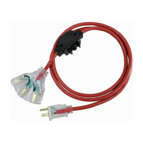 Master Electrician 815805 Outdoor Extension Cord, Red, 14/3, 100-Ft. - Quantity 2