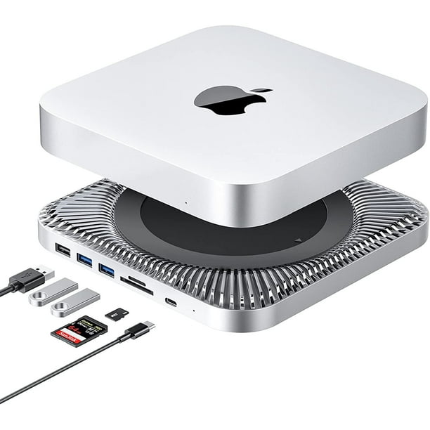 Aluminum USB C Hub Docking Station for Mac Mini, Hard Drive Enclosure, SATA Slot, TF/SD Card Readers, USB 3.0/2.0, USB C - Walmart.com