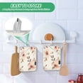 thumbnail image 6 of Two Pieces Of Square Heat Insulation Pad Oven Mitts 7x9.8 Inch Oven Microwave Kitchen Cooking Baking Super Beautiful Orange Flowers, 6 of 7