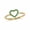 Created Emerald, variant on 1/10 ct. t.w. Blue Diamond Open Heart Ring in 925 Sterling Silver- 5