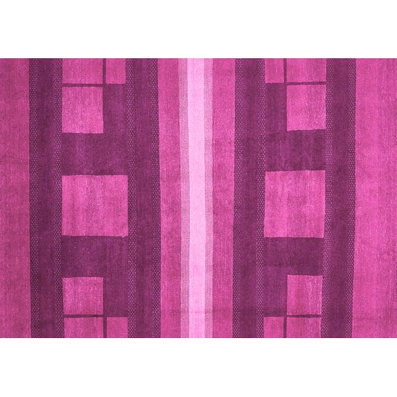 Ahgly Company Indoor Rectangle Abstract Pink Modern Area Rugs, 2' x 3'