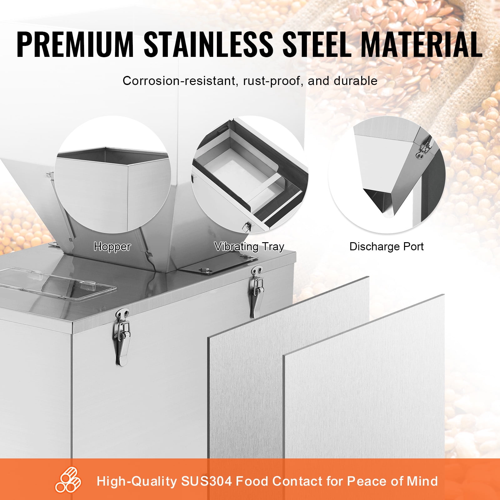 KFFKFF Automatic Particle Packing Weighing,Filling Machine 10-1000g Tea Grain