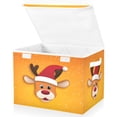 thumbnail image 2 of IAUYY 42*32*30cm Storage Bin with Lid Storage Boxes with Handles,300D Oxford Fabric+Hollow Board Applicable to Clothes Storage Office Storage,with A Charming, 2 of 6