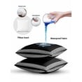 thumbnail image 5 of Waterproof Outdoor Throw Pillows with Inserts 16"x16", Black Geometric Soft Decorative Pillowcases for Couch Bedroom, Country Farm Traditional Chinese Tile Pillow Covers for Sofa Living Room, 5 of 8