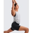 thumbnail image 4 of CRZ YOGA Pima Cotton Ruched Side Tank Tops for Women Workout Athletic Casual Racerback Sleeveless Shirts, 4 of 6