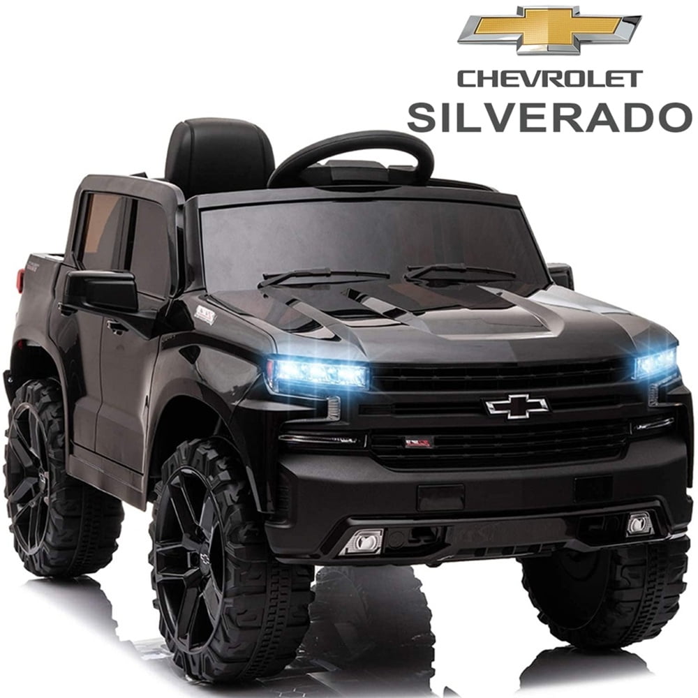 12V Silverado Electric Ride On Car Truck Safety Toy Music LED W/Remote Control 