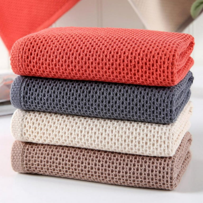 4Pcs/Set Cotton Waffle Weave Hand Towels, Super Water Absorbent for Bathroom  Sport 35 x 75CM 