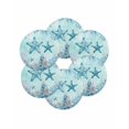 thumbnail image 7 of 13 Inch Round Placemats Set of 6, Coastal Starfish Blue Non Slip Heat Insulation PP Table Mats, Summer Beach Nautical Coral Washable Place Mats for Kitchen Dining Party Table Decor, 7 of 7