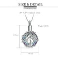 thumbnail image 2 of Tree of Life Urn Necklace for Ashes Cricle Cremation Jewelry Owl Urns Pendant Keepsake Funeral Urns Memorial Lockets for Women Men, 2 of 6