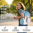 thumbnail image 5 of KUIFORTI Blue Baseball Drip Lunch Box and Backpack Kid Backpack Set 4Pcs Boys School Bag Lightweight for Elementary Primary Middle School Pencil Bags Water Bottle Sleeve Back to School Supplies, 5 of 7