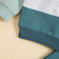 thumbnail image 5 of Zuwimk Patchwork Color Baby Hoodie Set 2PC Top Pants Outfit for Unisex Infants 3M-3Y Daily Wear(Green,6-12 Months), 5 of 7