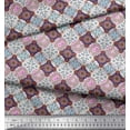 thumbnail image 3 of Soimoi Rayon Crepe Fabric Floral & Mandala Patchwork Print Fabric by The Yard 46 Inch Wide, 3 of 3