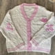 thumbnail image 5 of Cárdigan de punto con estampado de estrellas vintage para mujer, suéter Swift, abrigo de manga larga con botones, cárdigan Y2K de gran tamaño para mujer, 5 of 5