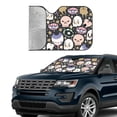 thumbnail image 2 of Yiaed cartoon cute Skull star Print Car Windshield Sunshade Front Auto Car Front Window Sun Shade Foldable Sun Visor Shield Cover Auto Accessories for Sedan SUV Truck-Medium, 2 of 5