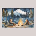thumbnail image 3 of Bear Rug for Nursery and Kids Rooms - Bear Bonfire Bash, 3 of 5