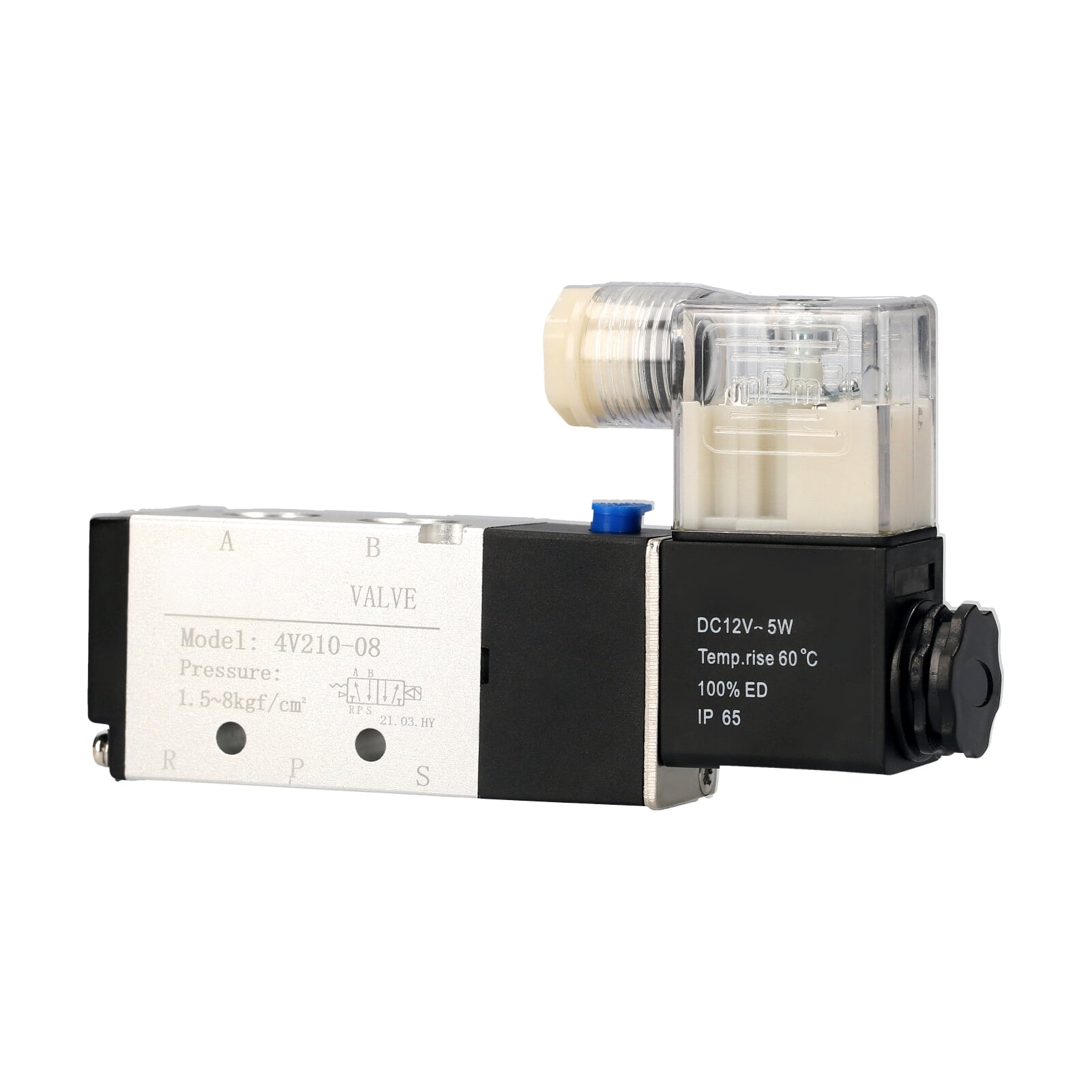 Baomain 8mm Pneumatisches Magnetventil 3V210-08 DC 12V – 2/3-Wege, PT1/4 Anschluss, Mit Basisschalldämpfer
